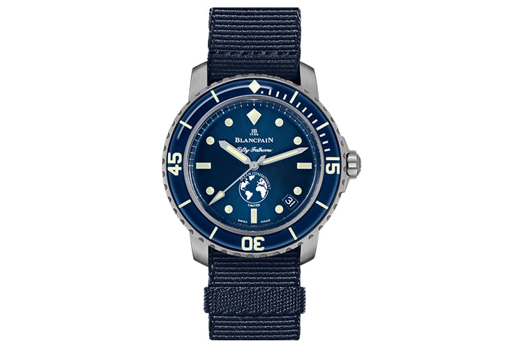 blancpain ocean commitment iii rubber band watch