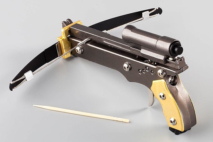 Mini Toothpick Crossbow Stainless Steel Great Unique Gift Item