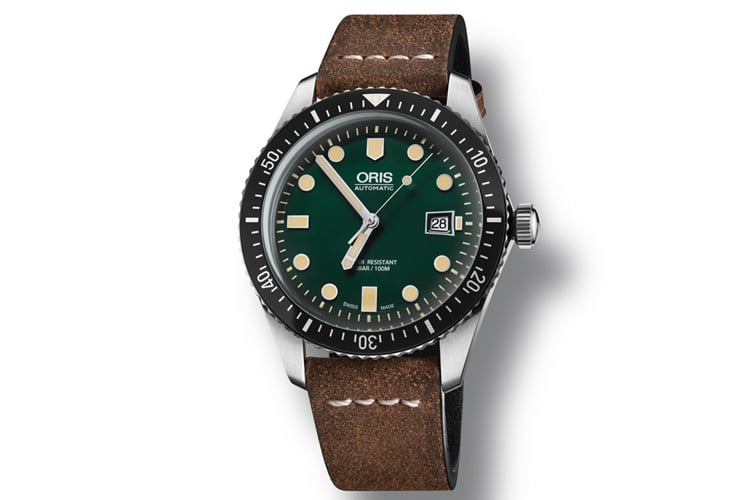 oris divers sixty five green dial