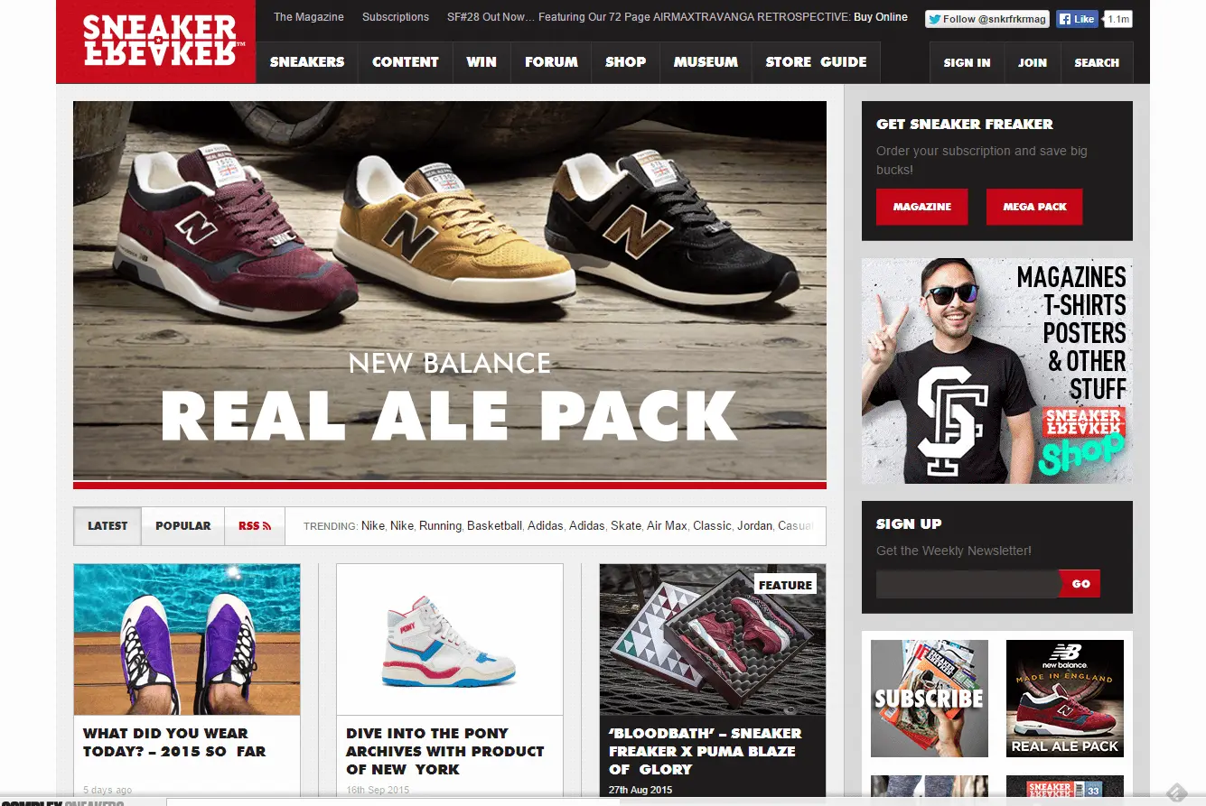 websites for sneakerheads
