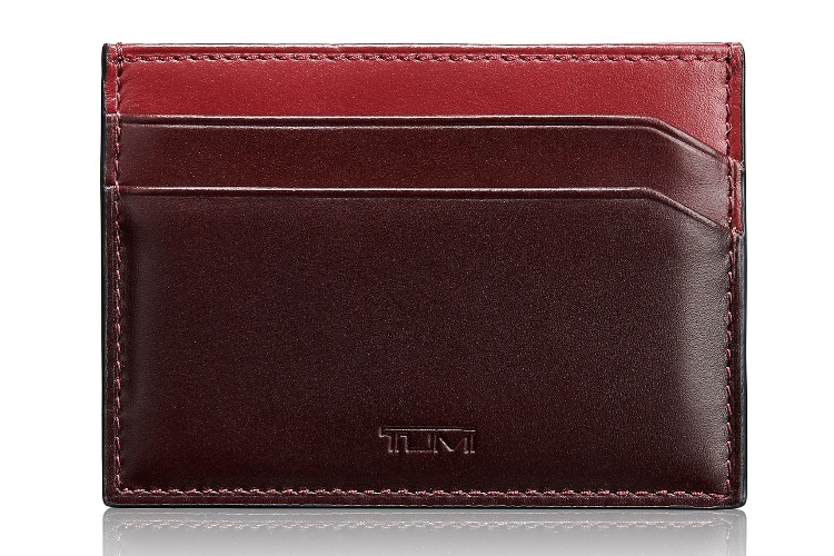 tumi grant leather money clip card case