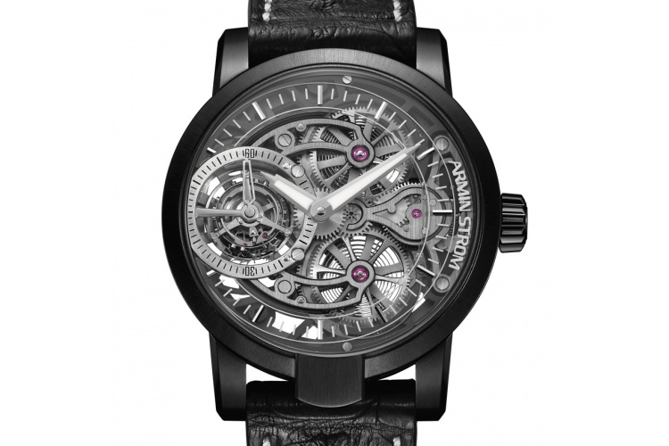 armin strom tourbillon skeleton earth black