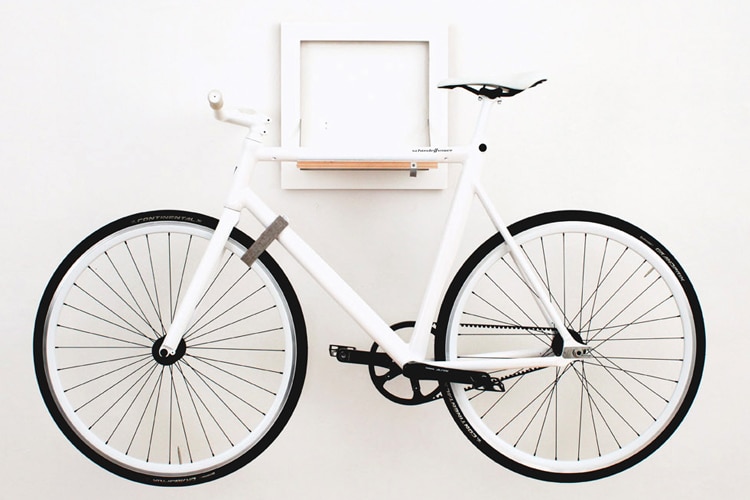 wooden bike rack wall mount