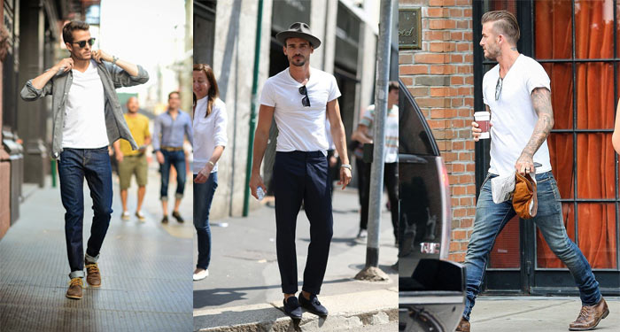 plain white shirt mens style