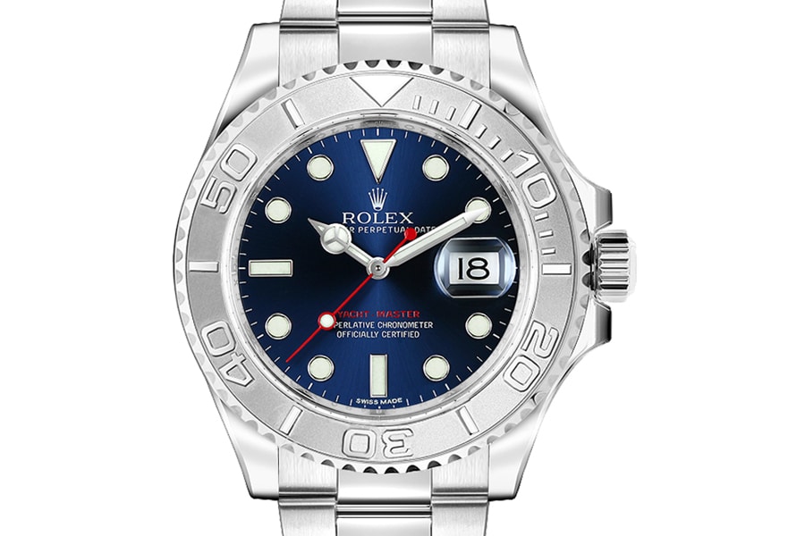 Rolex Yacht-Master 116622 Blue Dial Red Seconds Hand 2016