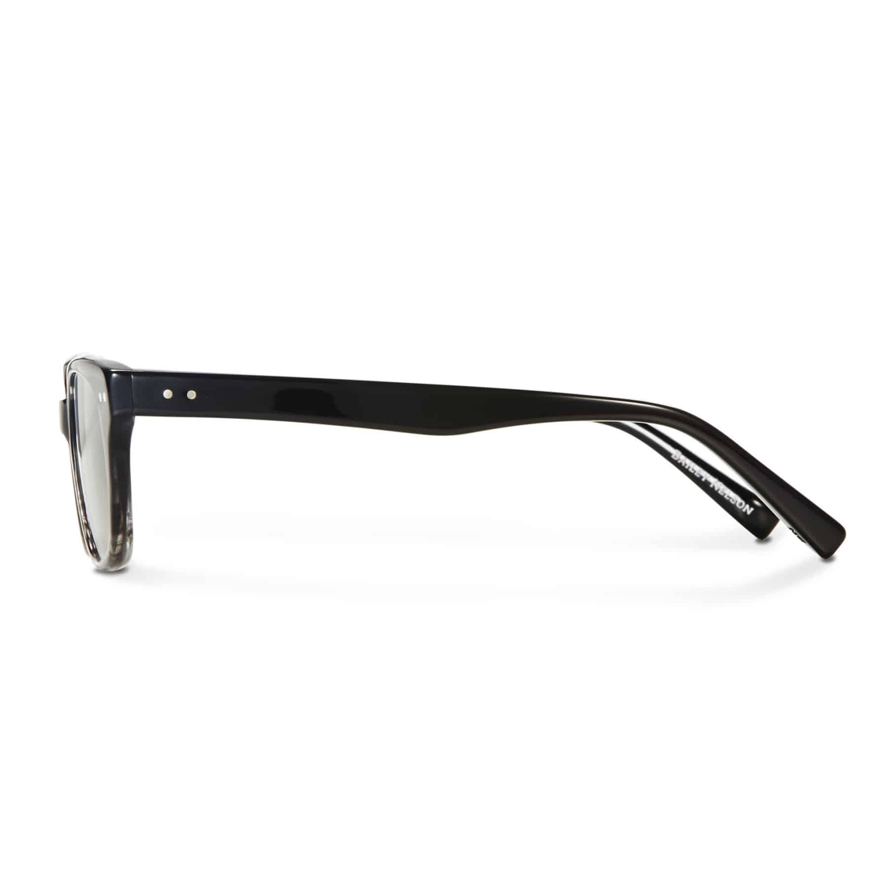 bailey nelson handmade tennyson black sunglasses side view