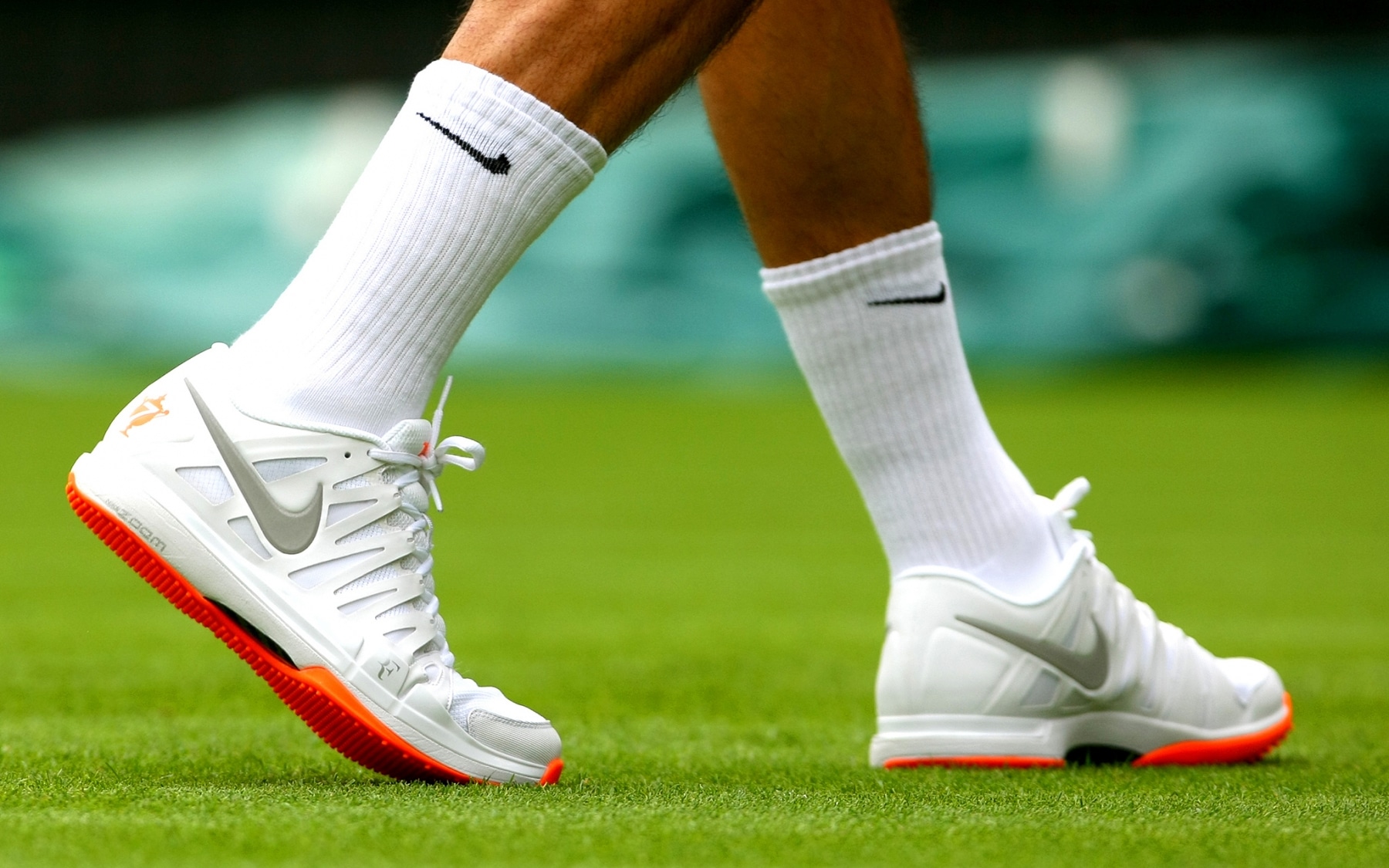 roger federer orange sole shoes