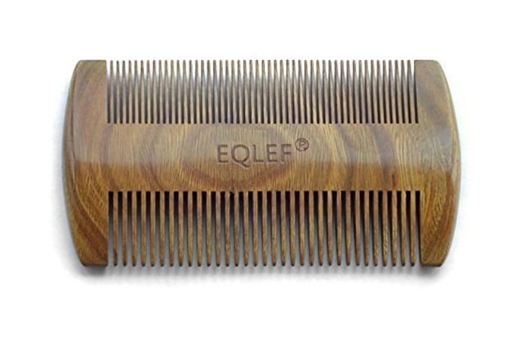 eqlef green sandalwood no static handmade comb