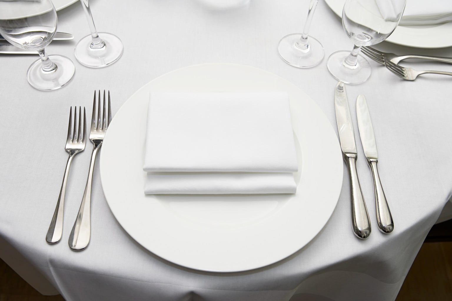 A table at a restaurant