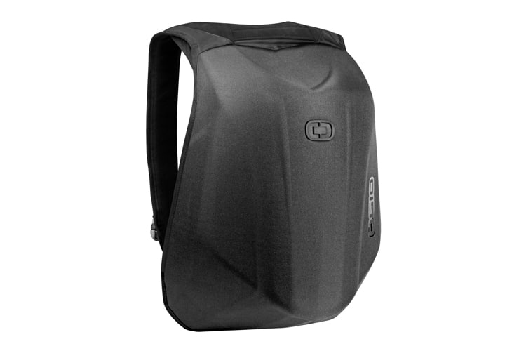 black motorcycle backpack