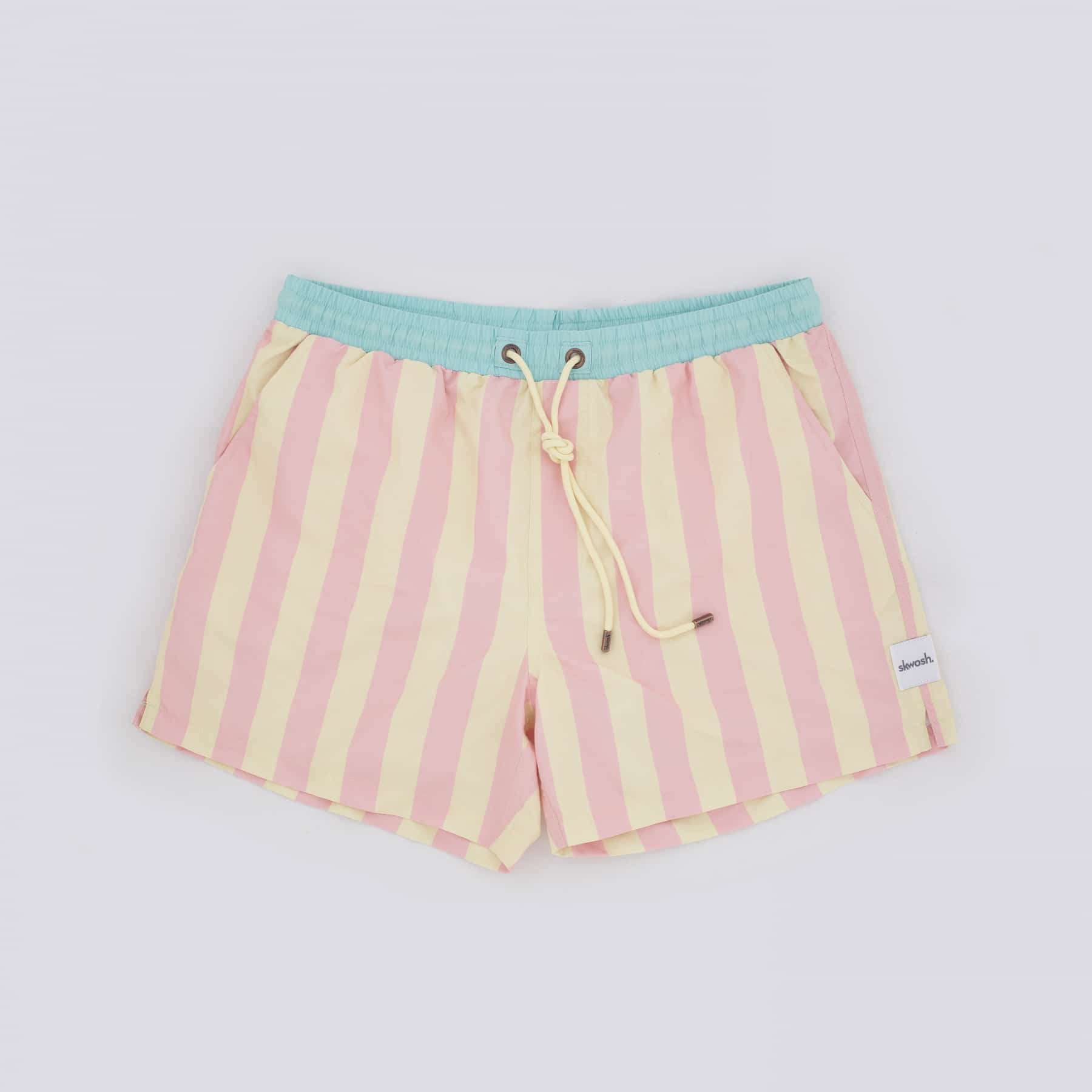 skwosh yellow red stripe shorts