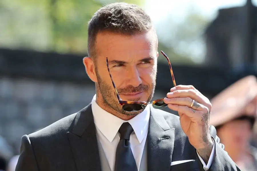 David Beckham rövid frizurával buzzcut frizura