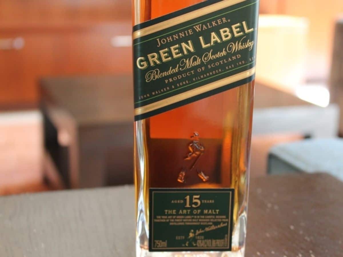 Bottle of Johnnie Walker Green Label Scotch Whisky