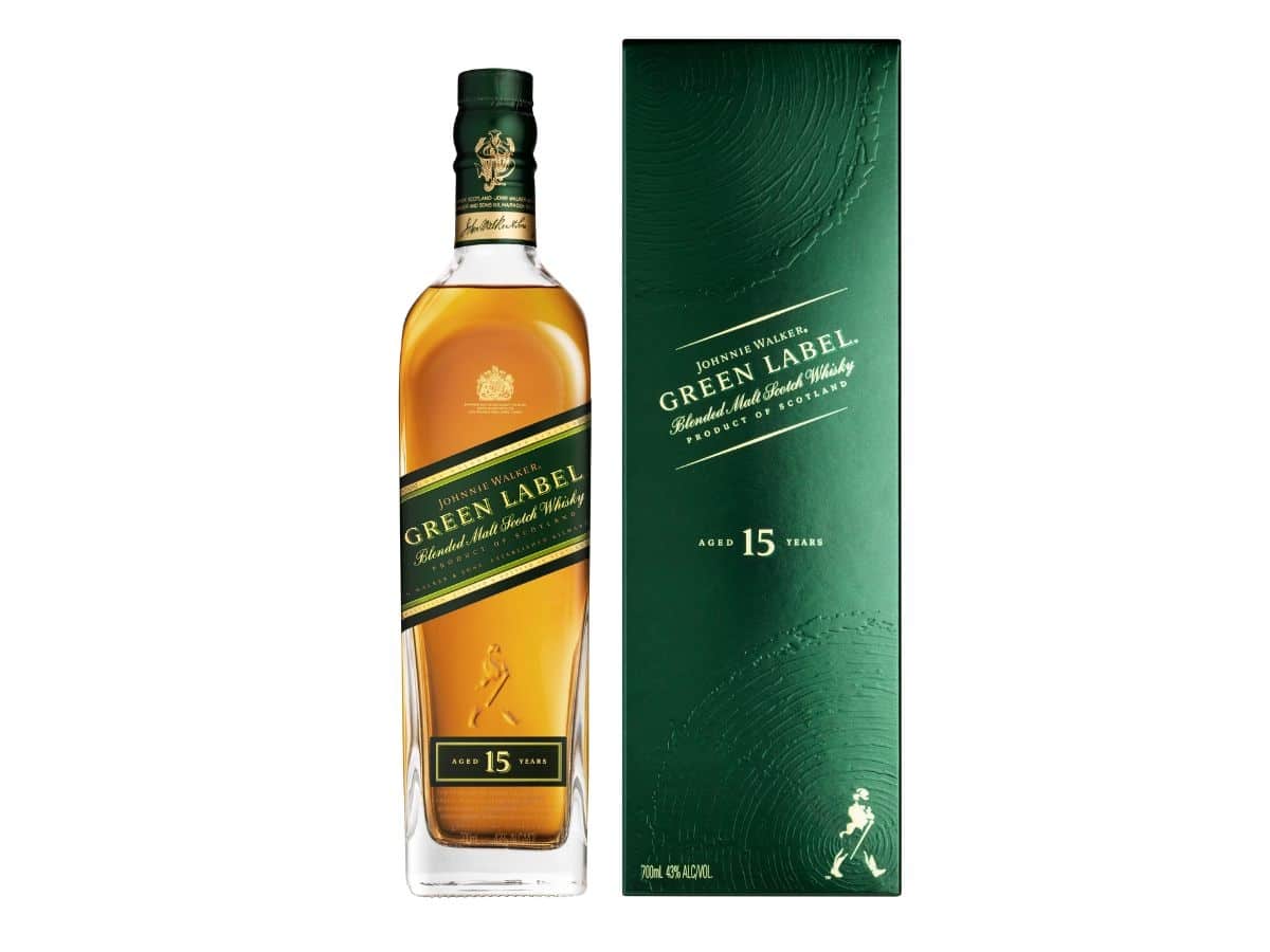 Johnnie walker green label 15 year old scotch whisky