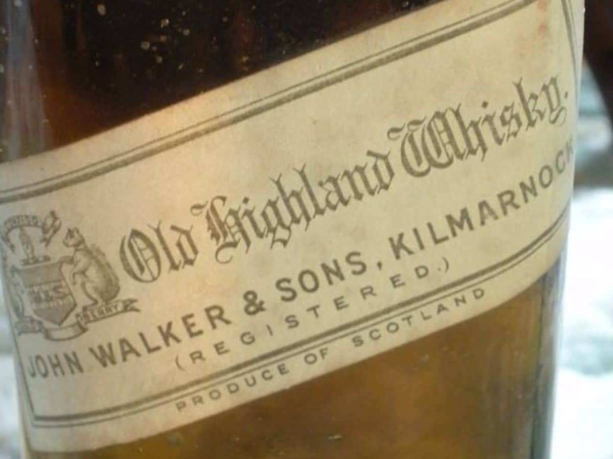 Johnnie Walker Old Highland Whisky label