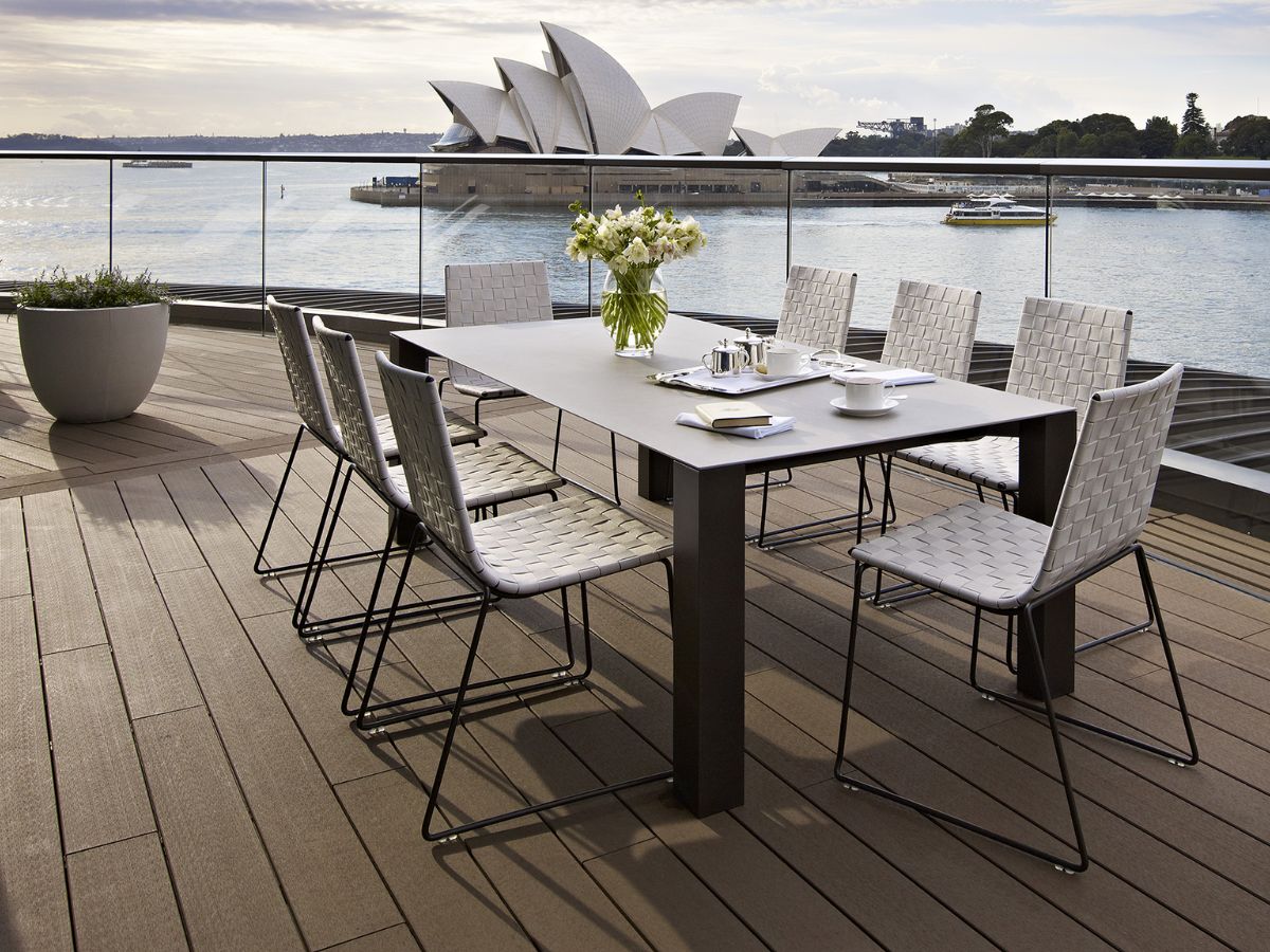 Outdoor table at The Sydney Suite with a view of Opera House
