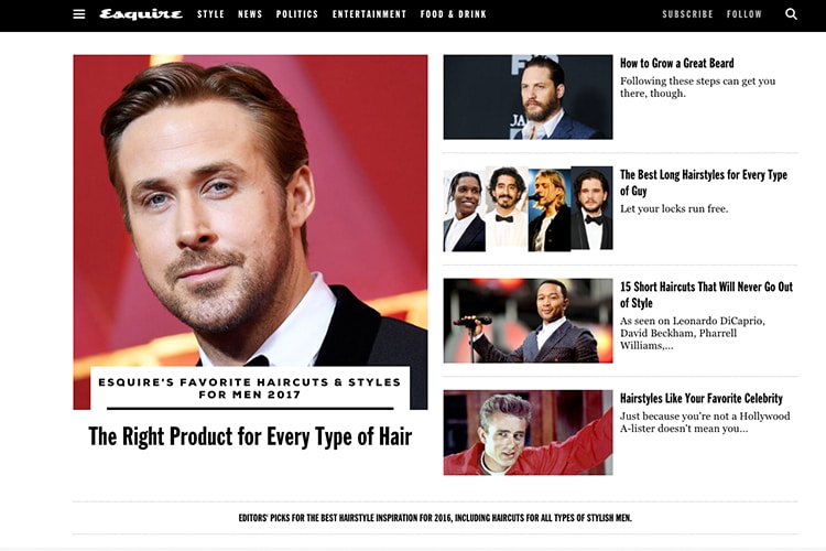 esquire is one of the best hairstyle sites
