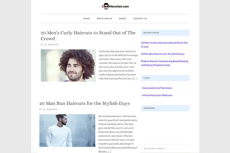 cool men's hair website