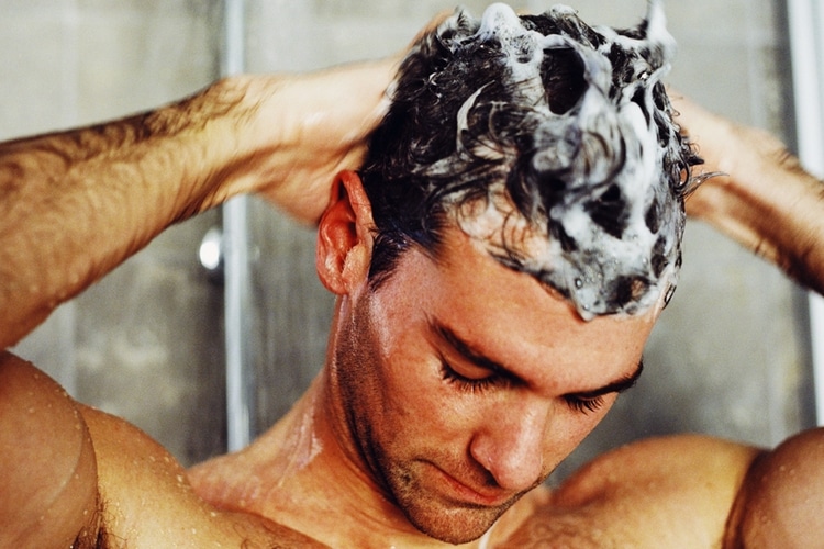 Image result for man shampooing hair