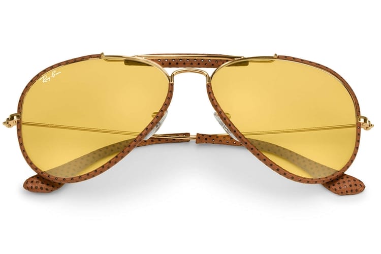 leather ray ban sunglasses