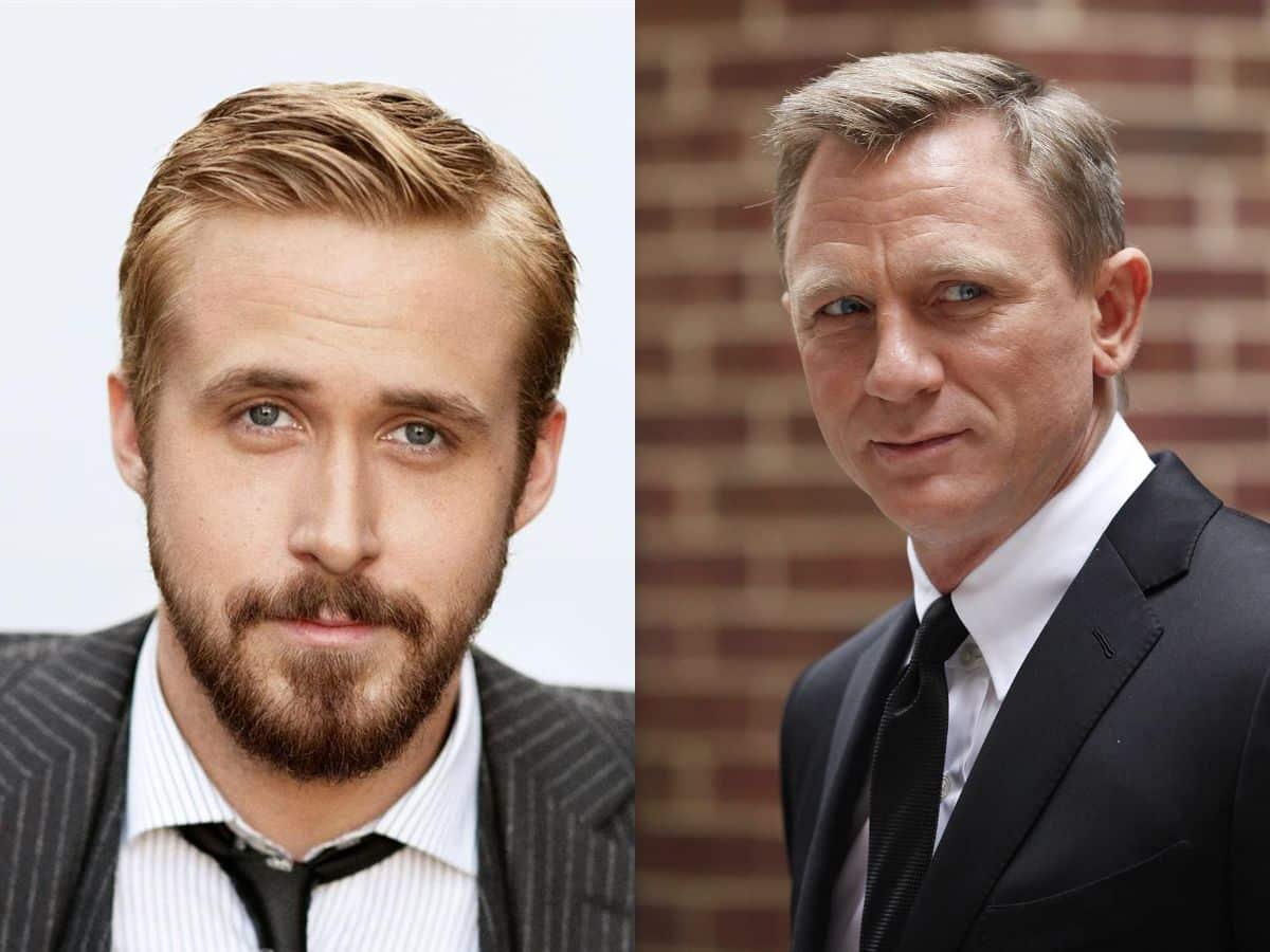 Ryan Gosling and Daniel Craig in straight haircuts