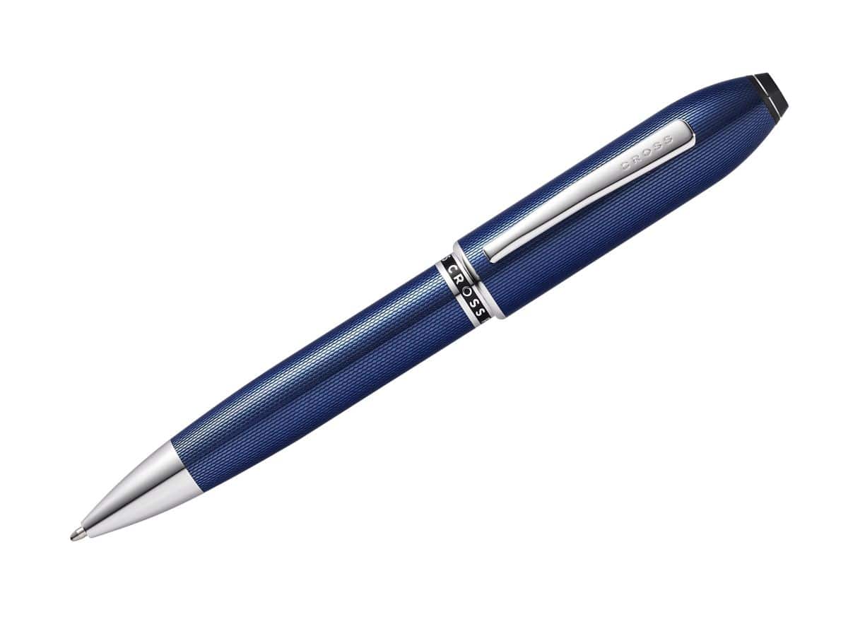 Peerless TrackR Quartz Blue Ballpoint Pen with Chrome Appointments