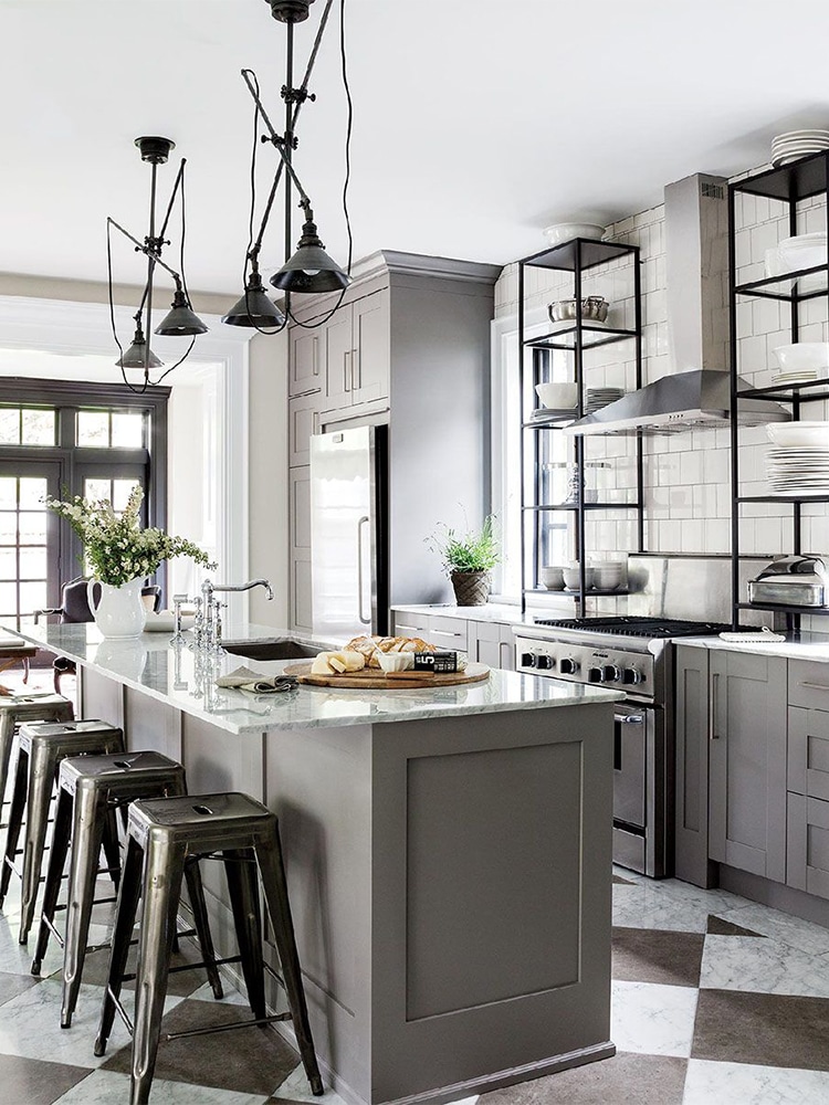 masculine kitchen with dining table