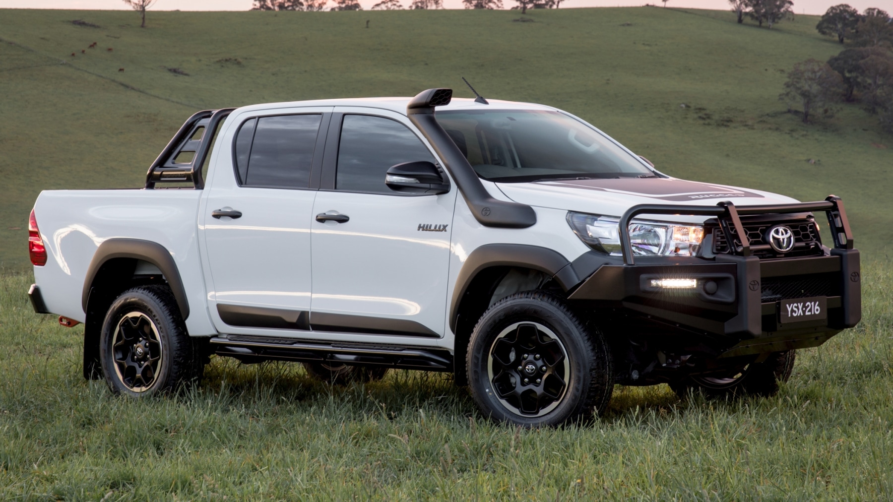  toyota hilux rugged x white color