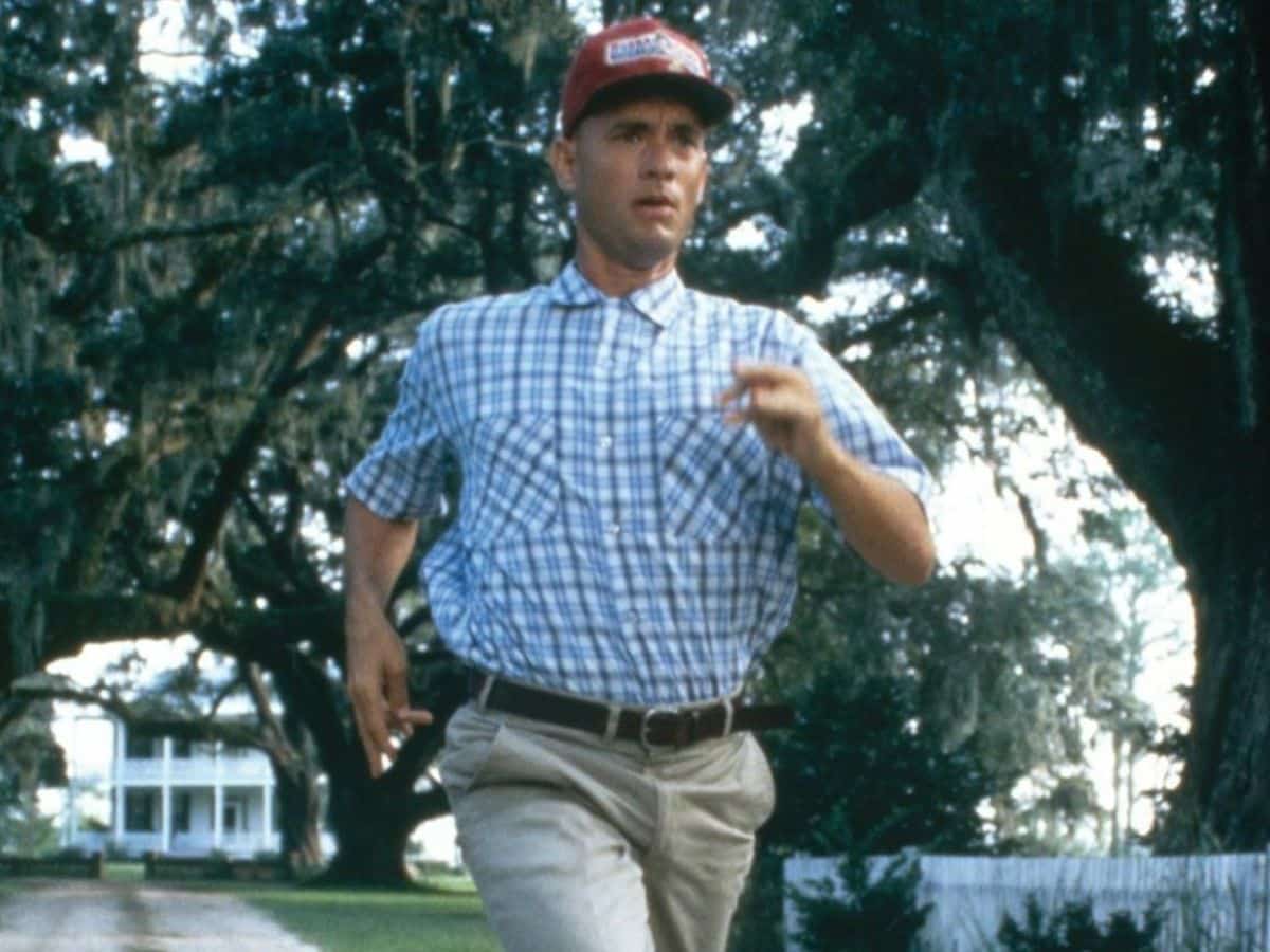 Tom Hanks as Forrest Gump running