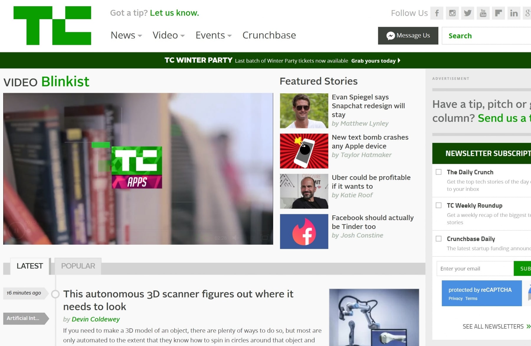 techcrunch technology blogs