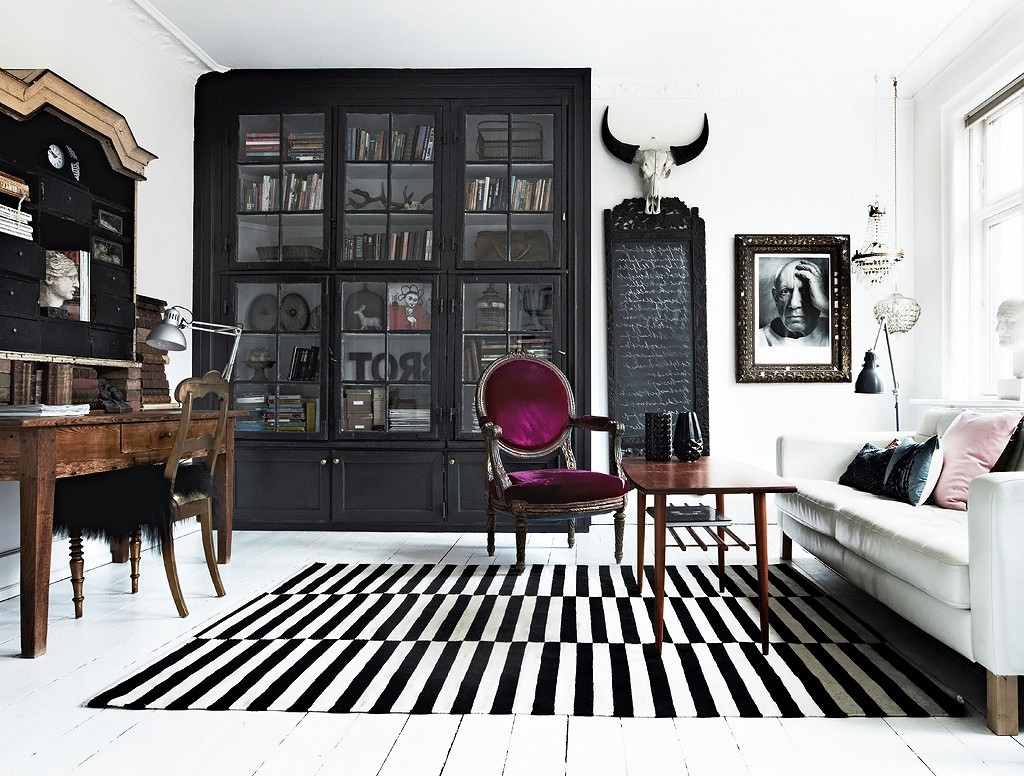 masculine living room black color reck