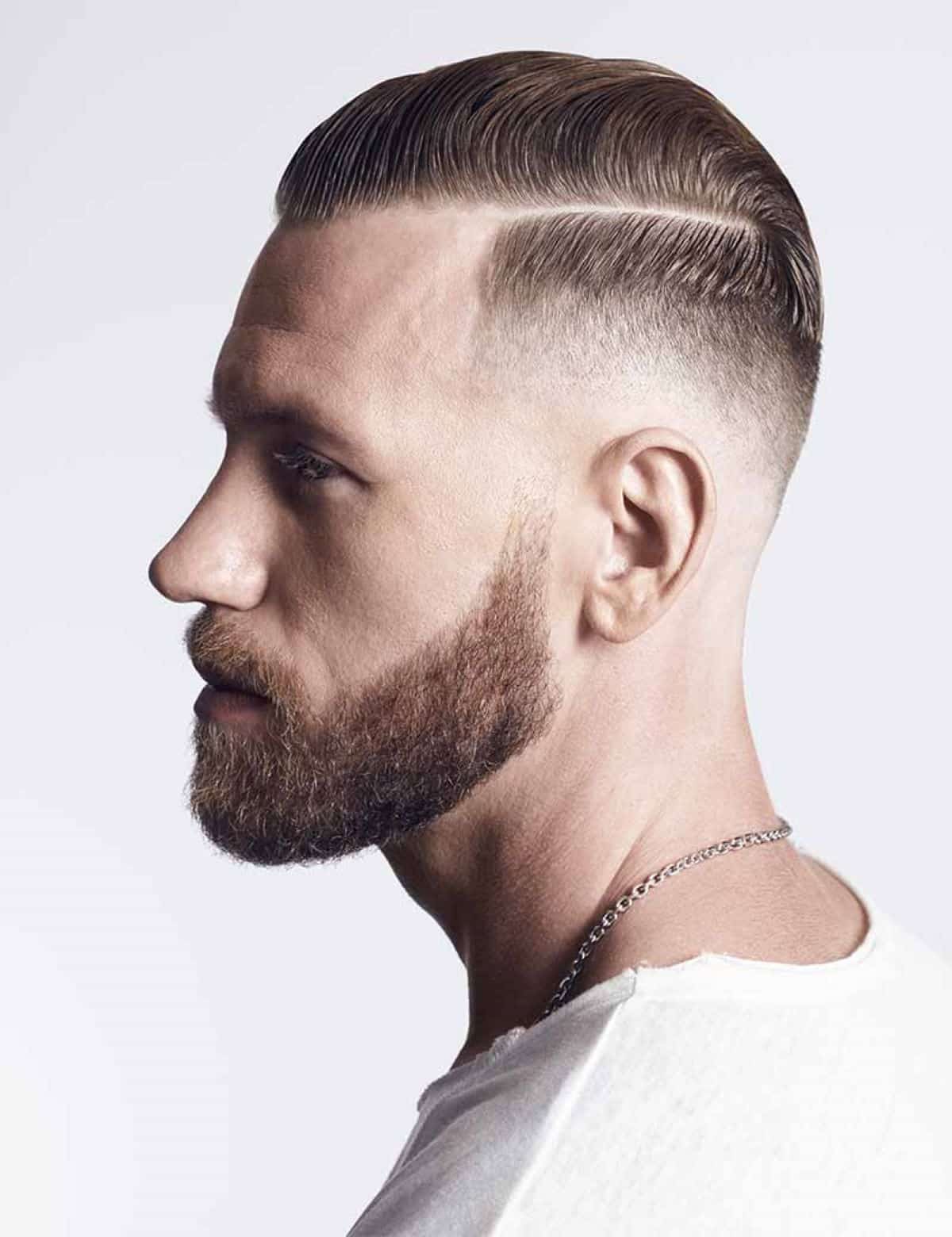 Redken Brews hairstyle and beard side view