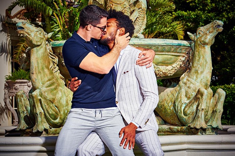 two man kissing