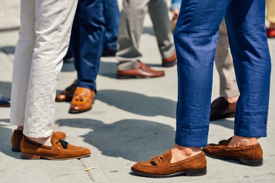 pairs of brown casual business shoes
