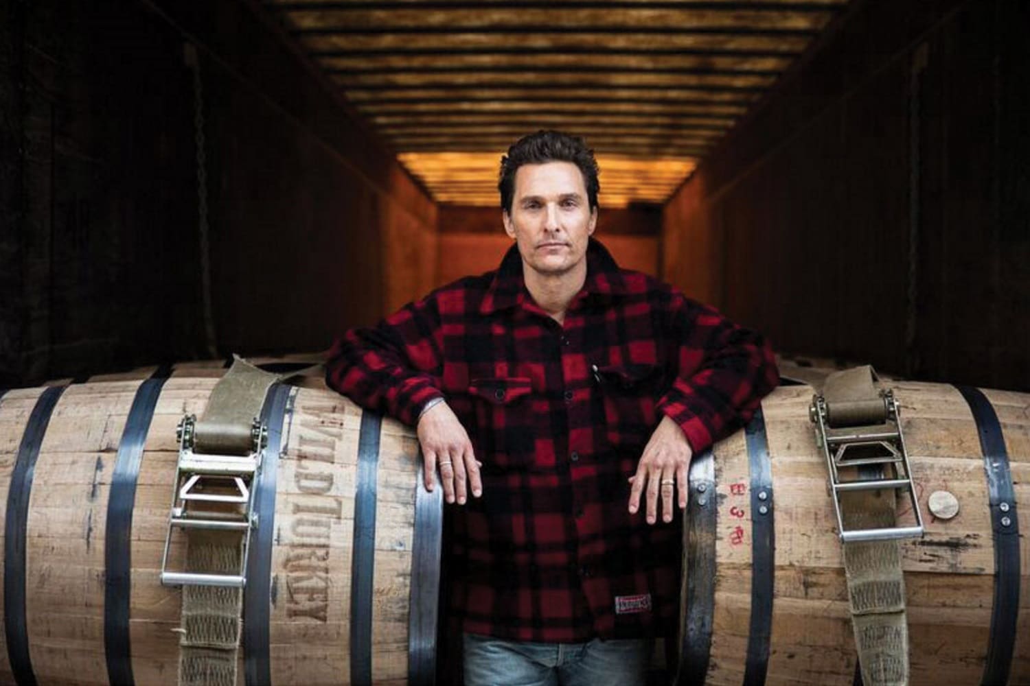 matthew mcconaughey with wild turkey whisky