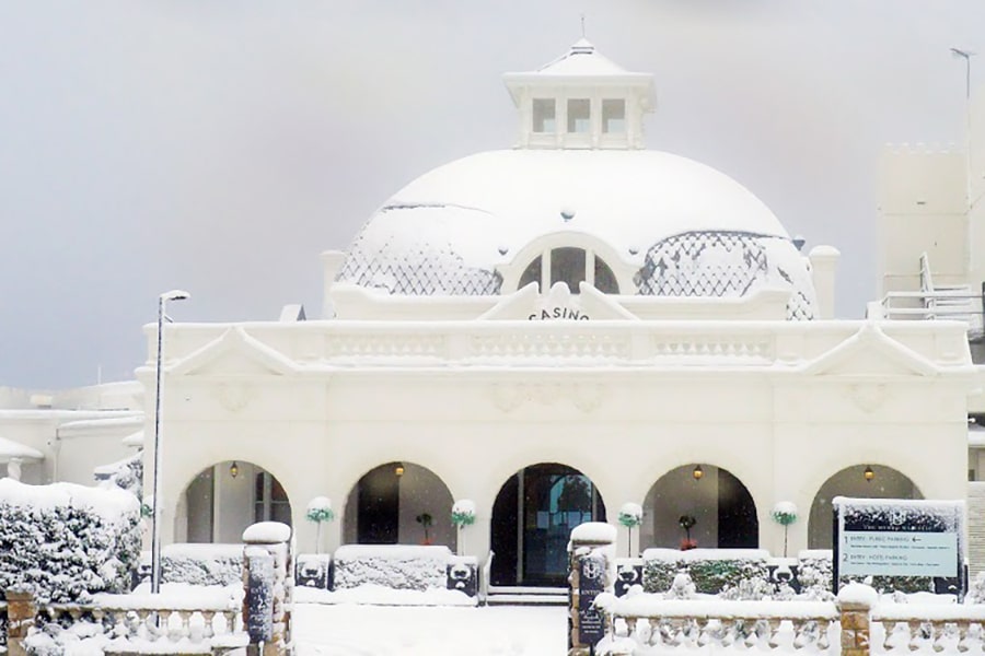 snow capped hydro majestic casino dome