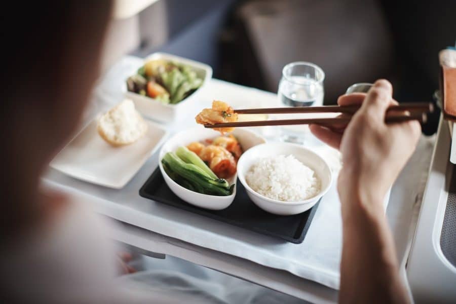 cathay pacific a330 business class dining