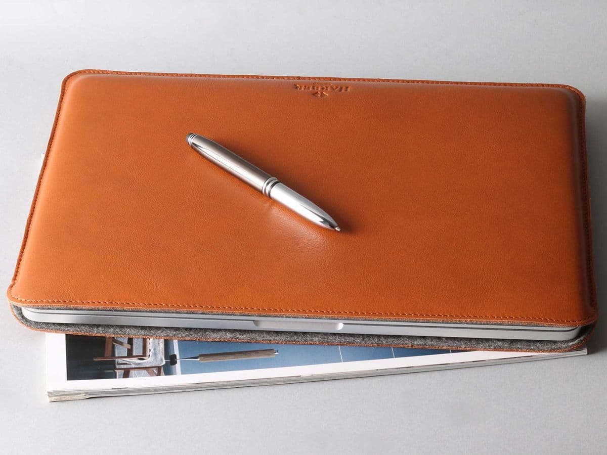 Harber London Slim Leather MacBook Sleeve Case
