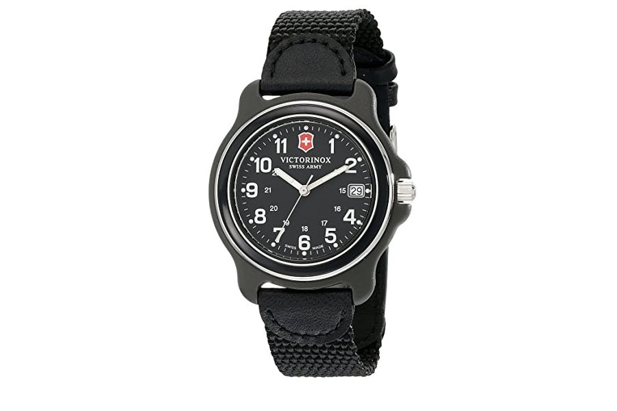 victorinox swiss quartz black watch