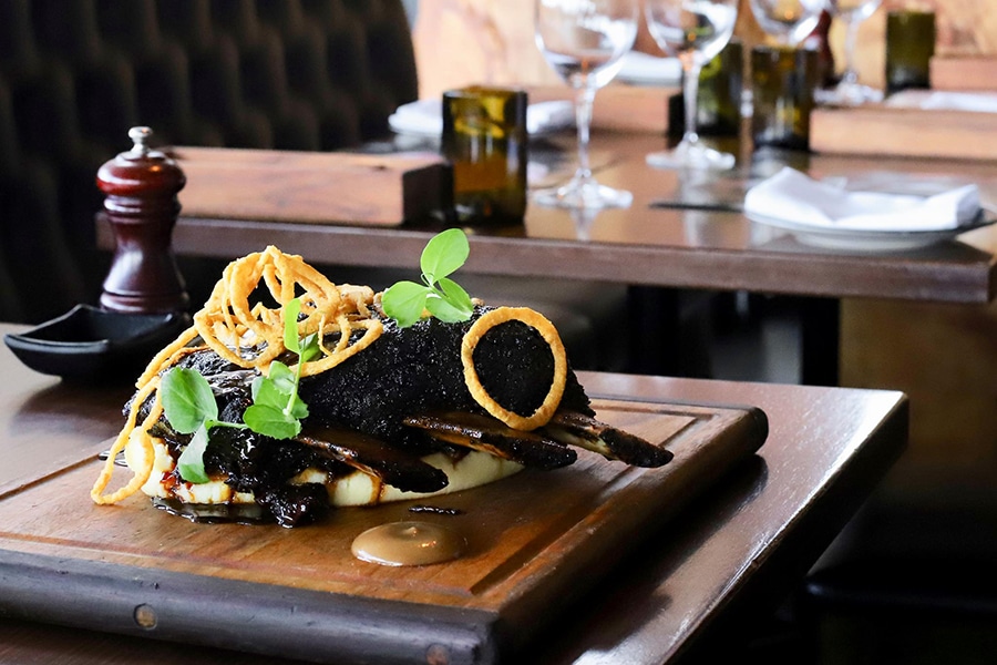 marinated ribs serving board restaurant