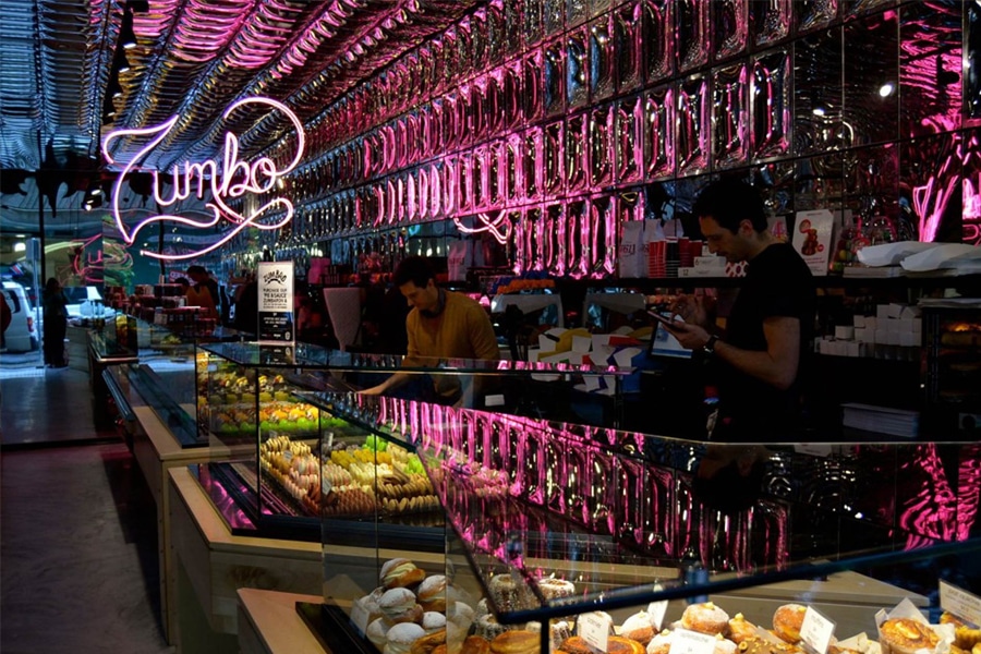 zumbo pink neon interior