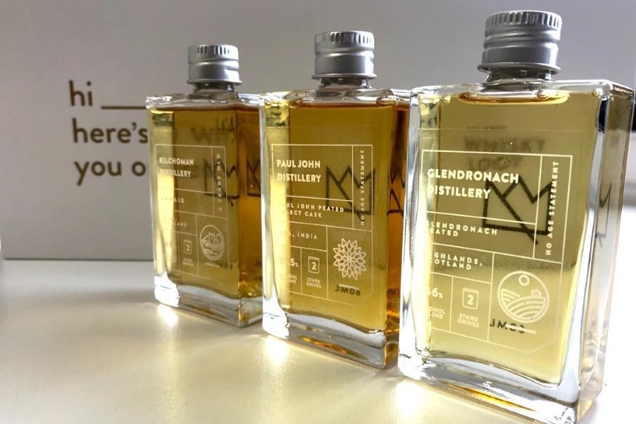 whisky loot bottles lined up