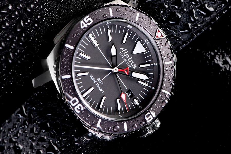 alpina seastrong diver gmt watch
