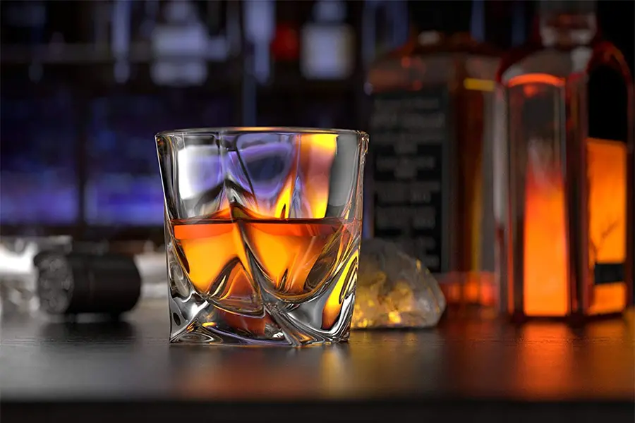 vasos de whisky twist de cristalería fina Ashcroft