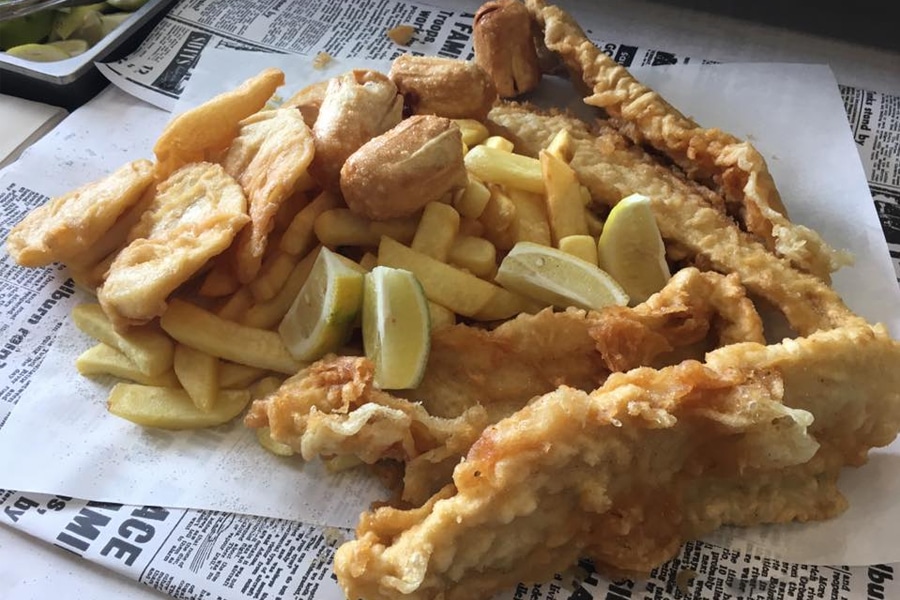 oakleigh fish and chips on paper