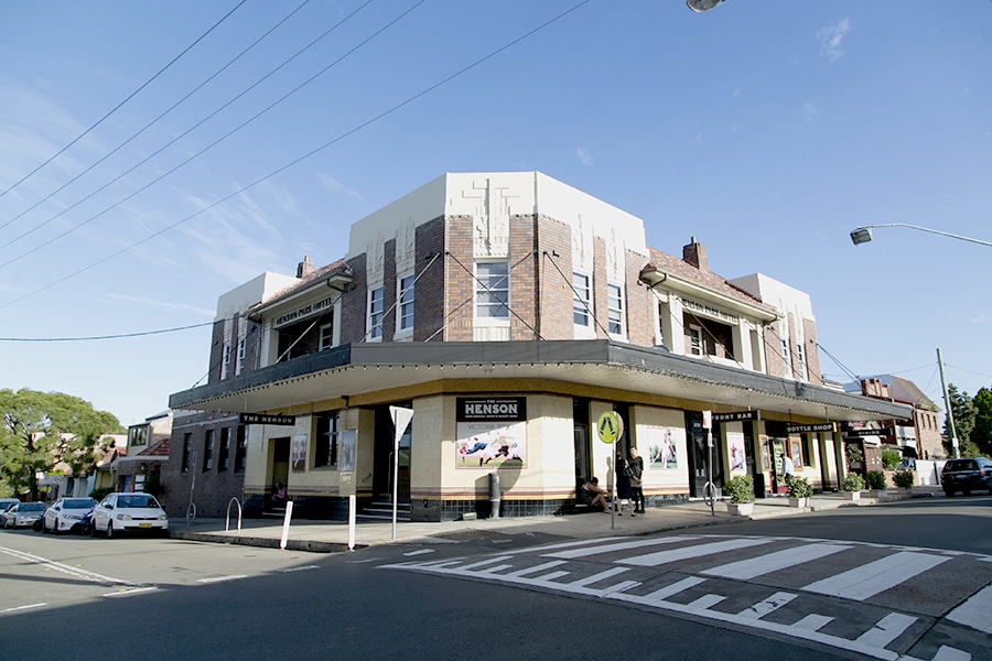 exterior of the hensen at corner of street