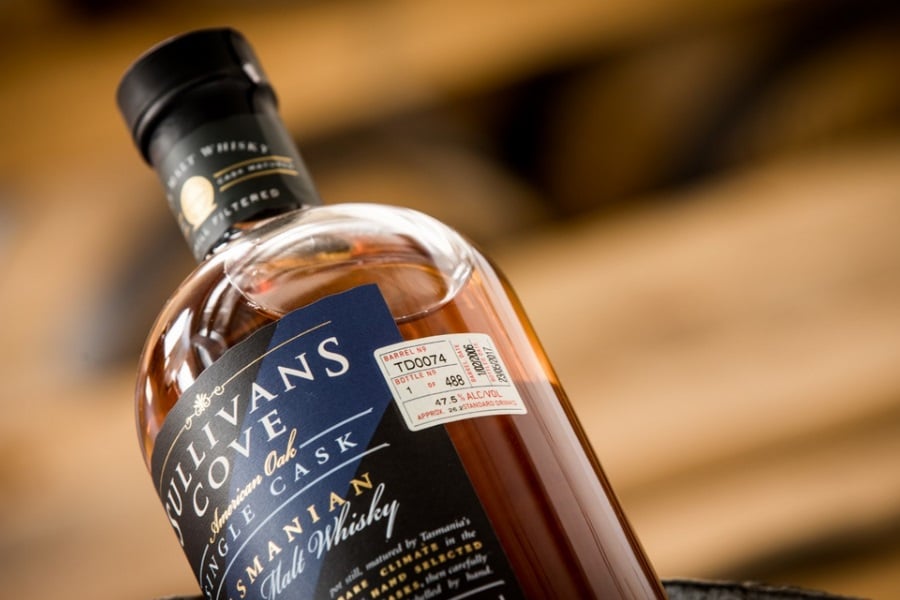 sullivans cove single cask whisky close up