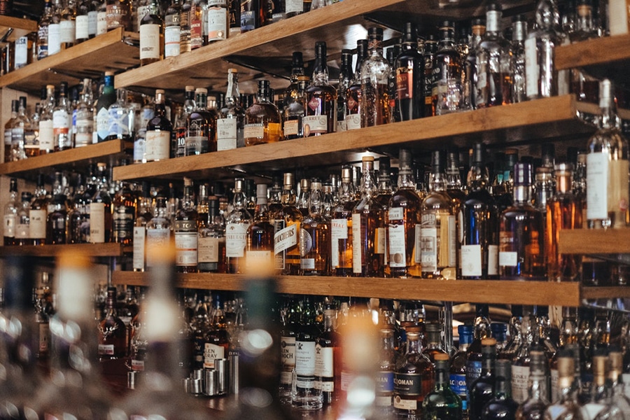 best rye whiskeys on bar shelf