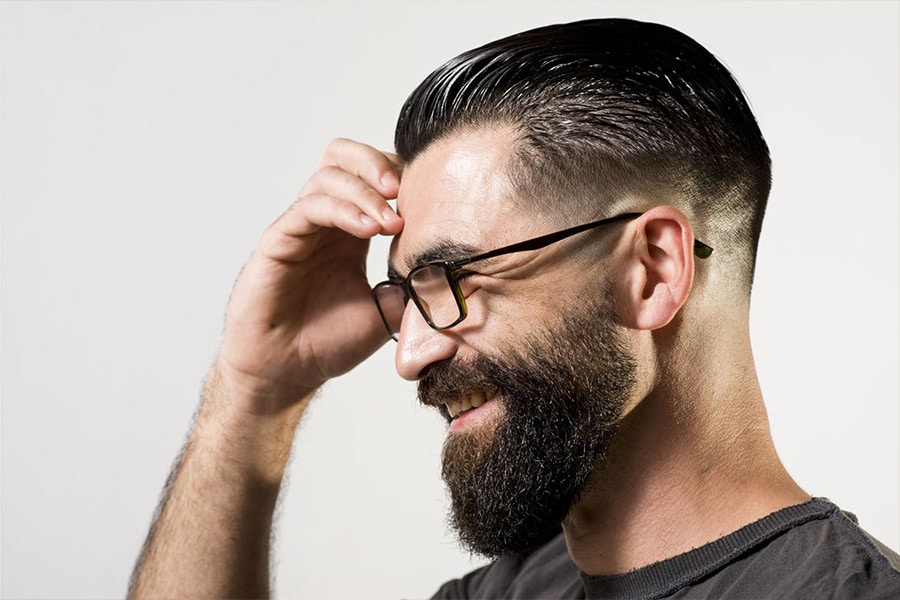 faded undercut hairstyle with full beard - Mens Hairstyle 2020