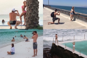 collage of boyfriends taking photos